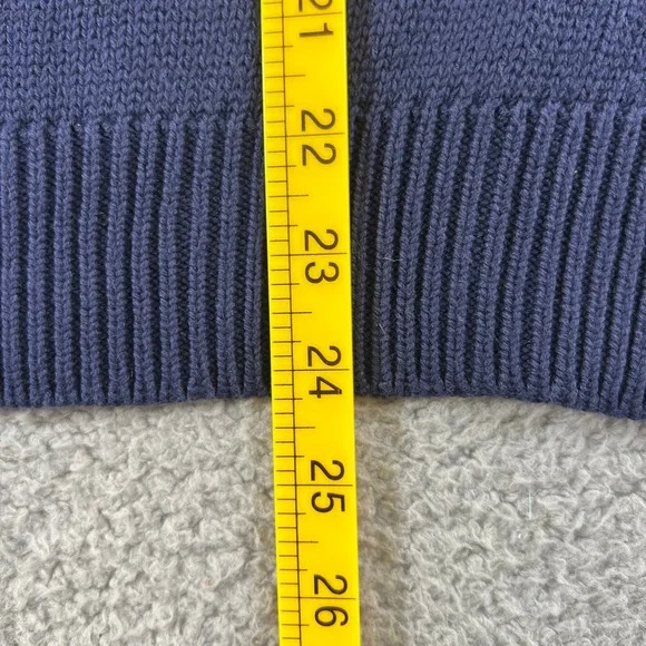 Ralph Lauren Crewneck Sweater Men's Large Navy Blue 100% Cotton VTG NWT
